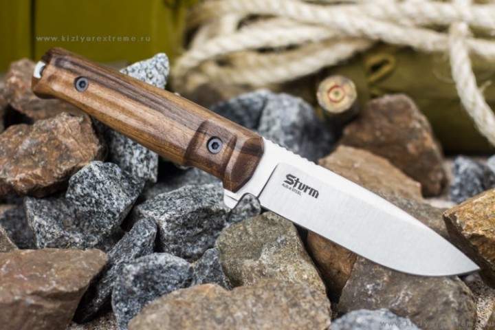 Sturm AUS-8 SW, Walnut Handle, Leather Sheath