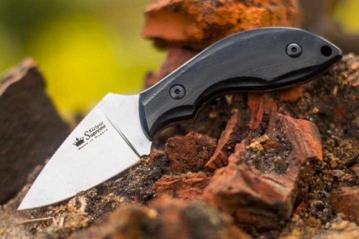 Hammy K340, Black G10, Leather Shealth